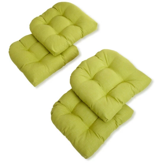 Discount ๐ Blazing Needles 19-in. U-shaped Chair Cushions (Set Of 4) - 19 X 19 Lime ๐ - Image 2