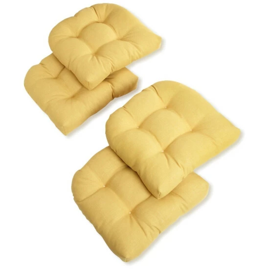 Discount ๐ Blazing Needles 19-in. U-shaped Chair Cushions (Set Of 4) - 19 X 19 Lime ๐ - Image 4