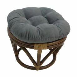 Coupon 😍 Blazing Needles Round 18-inch Microsuede Footstool/Ottoman Cushion (Cushion Only) Tangerine Dream ❤️