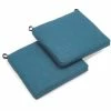New 🎁 Blazing Needles Indoor/ Outdoor Chair Cushions (Set Of 2) - 20 X 19 Sea Blue ⭐