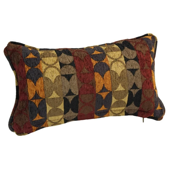 Buy ๐ Blazing Needles 18-inch Corded Patterned Jacquard Chenille Lumbar Throw Pillow ๐ - Image 2