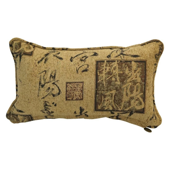 Buy ๐ Blazing Needles 18-inch Corded Patterned Jacquard Chenille Lumbar Throw Pillow ๐ - Image 3