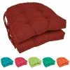 Outlet 🔥 Blazing Needles 16-inch U-Shaped Dining Chair Cushions (Set Of 2) - 16" X 16" Bery Berry ⭐