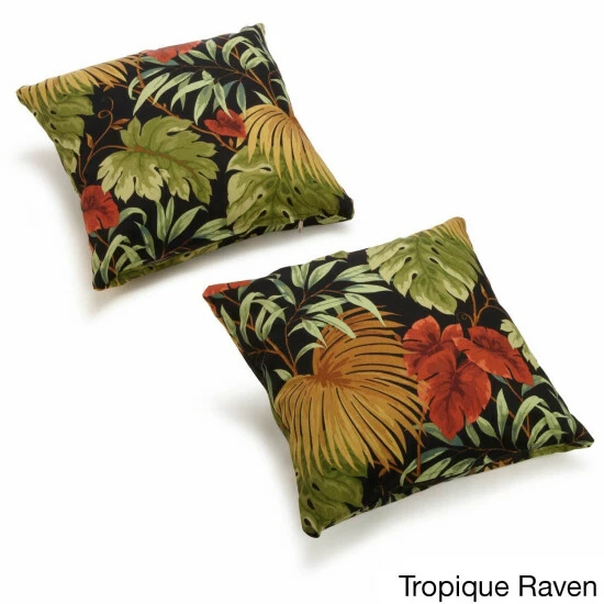 Budget ✨ Blazing Needles Floral/ Stripe 18-inch Throw Pillows (Set Of 2) Montserrat Sangria 🔔 - Image 5