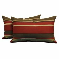 Best Sale 🎉 Blazing Needles Zippered With Insert 12 X 20 Rectangular Throw Pillows (Set Of 2) - 12 X 20 Passion Ruby 👍