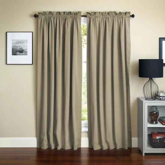 Flash Sale โจ Blazing Needles 84-inch Twill Curtain Panel Pair - 52 X 84 - 52 X 84 Ruby ๐ - Image 2