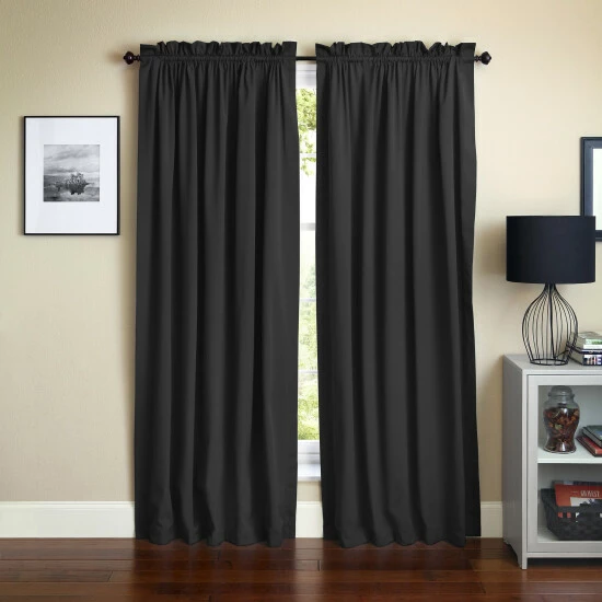 Flash Sale โจ Blazing Needles 84-inch Twill Curtain Panel Pair - 52 X 84 - 52 X 84 Ruby ๐ - Image 3