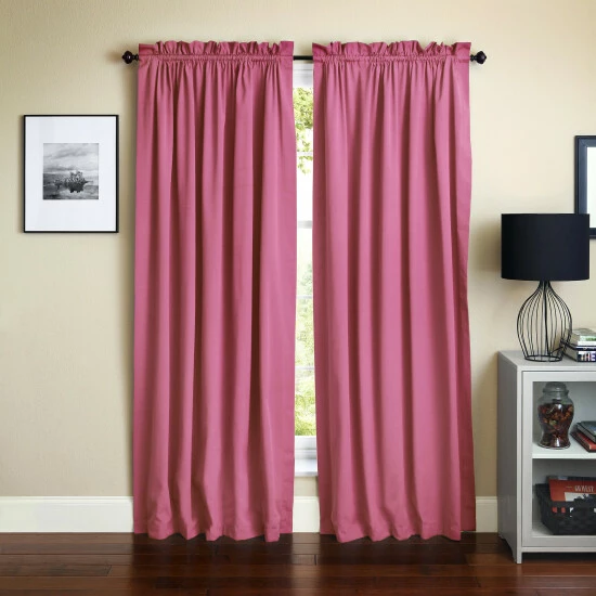 Flash Sale โจ Blazing Needles 84-inch Twill Curtain Panel Pair - 52 X 84 - 52 X 84 Ruby ๐ - Image 7