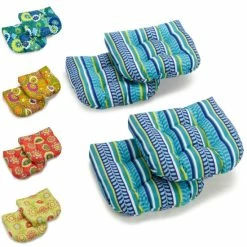 Budget 🤩 Blazing Needles 19-inch U-shaped Patio Chair Cushions (Set Of 4) - 19" X 19" Adonis Jewel 🛒
