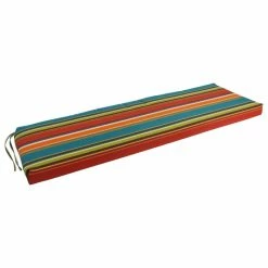 Best Sale ✔️ Blazing Needles 63-inch All-Weather Bench Cushion Haliwell Stripe 🛒