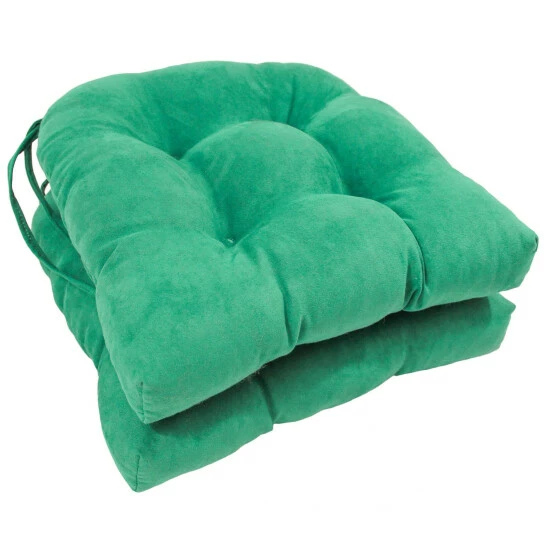 Promo ๐ Blazing Needles 16-inch Microsuede Dining Chair Cushion (Set Of 2) Lemon ๐ฏ - Image 3