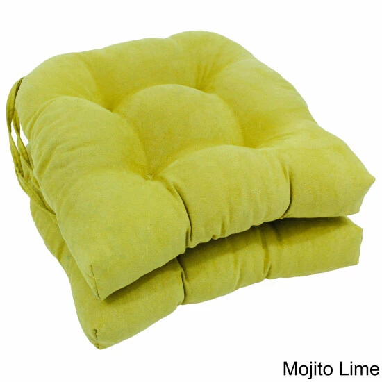 Promo ๐ Blazing Needles 16-inch Microsuede Dining Chair Cushion (Set Of 2) Lemon ๐ฏ - Image 5