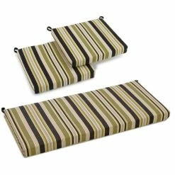 Brand new ⌛ Blazing Needles Settee 3-piece Outdoor Cushion Vanya Papprika 👏
