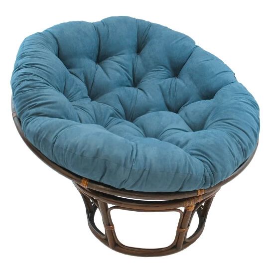 Best Pirce 🌟 Blazing Needles 44-inch Microsuede Papasan Cushion - 44" X 44" Teal ⌛ - Image 8