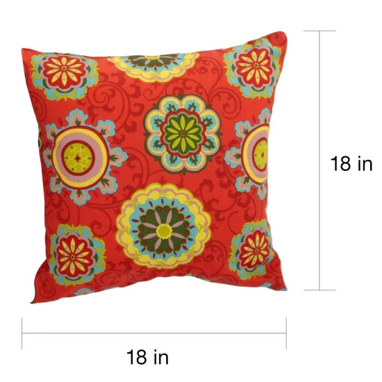 Best deal 👍 Blazing Needles 18-inch All-weather Throw Pillow (Set Of 2) Farrington Terrace Grenadine 👏 - Image 7