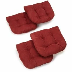 Outlet 😀 Blazing Needles 19-inch Microsuede U-shaped Chair Cushion (Set Of 4) Hunter 🔔